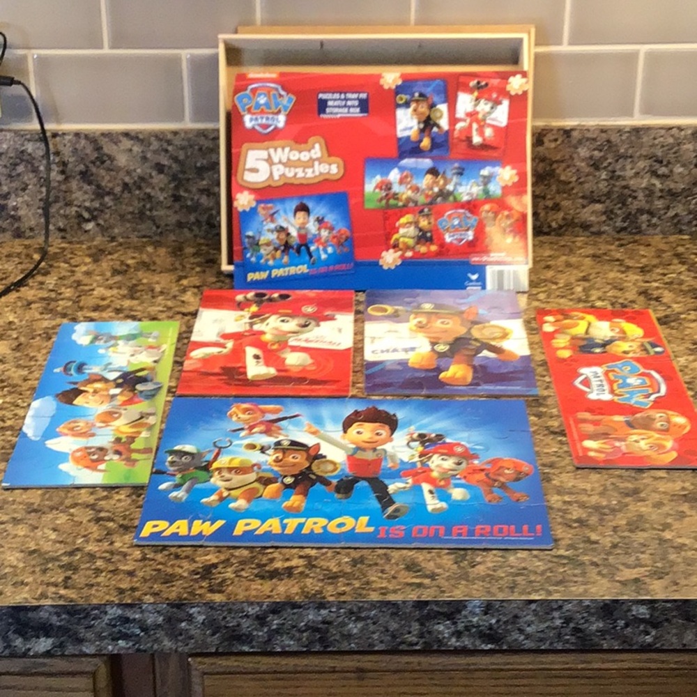 Paw Patrol  5 Wood Puzzles